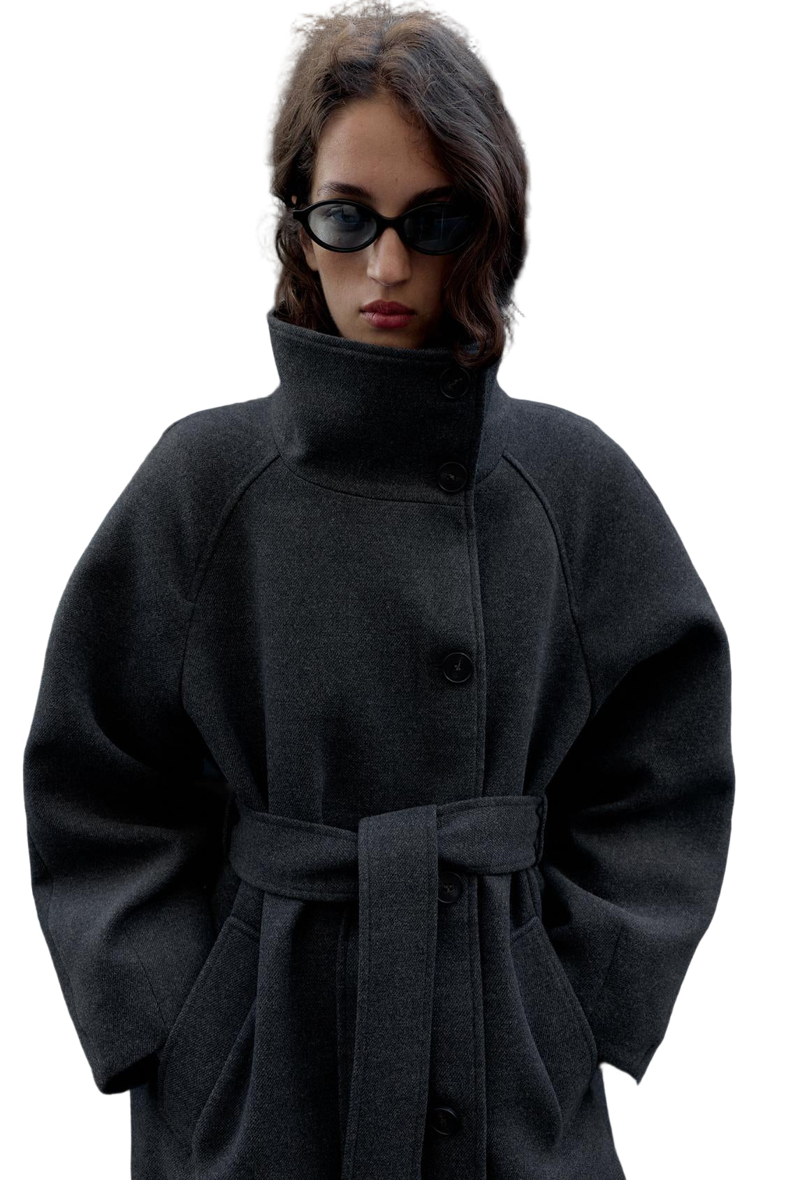 ADRIANA™ | ULD FRAKKE MED BÆLTE