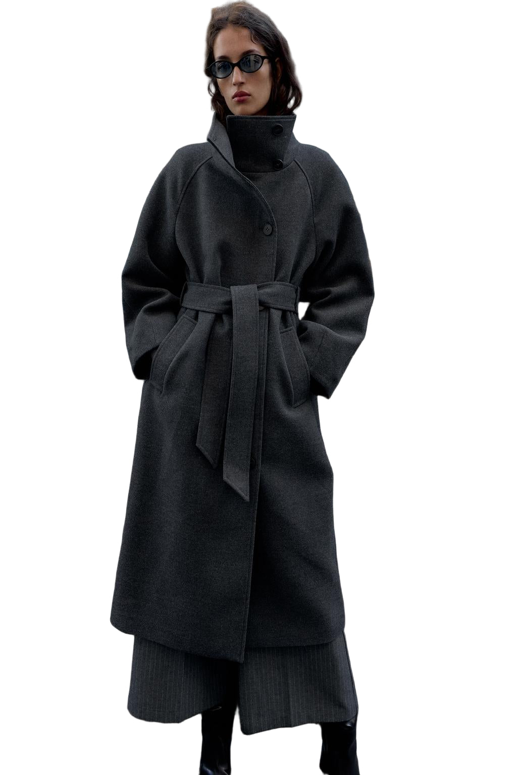 ADRIANA™ | ULD FRAKKE MED BÆLTE