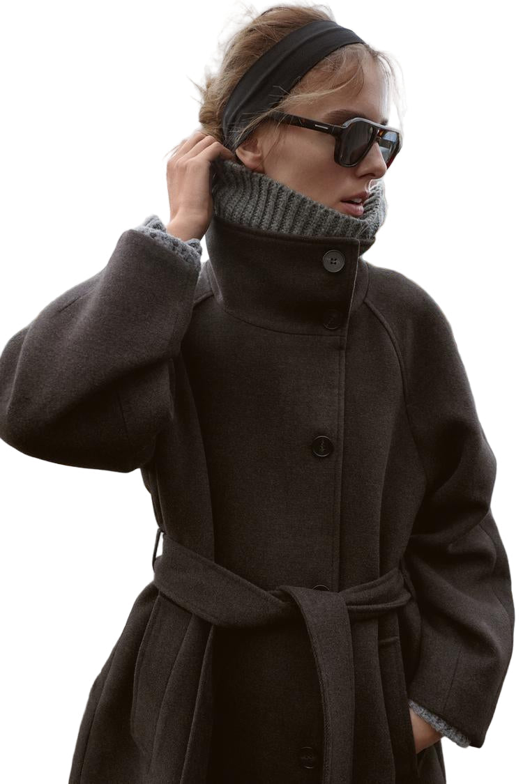 ADRIANA™ | ULD FRAKKE MED BÆLTE