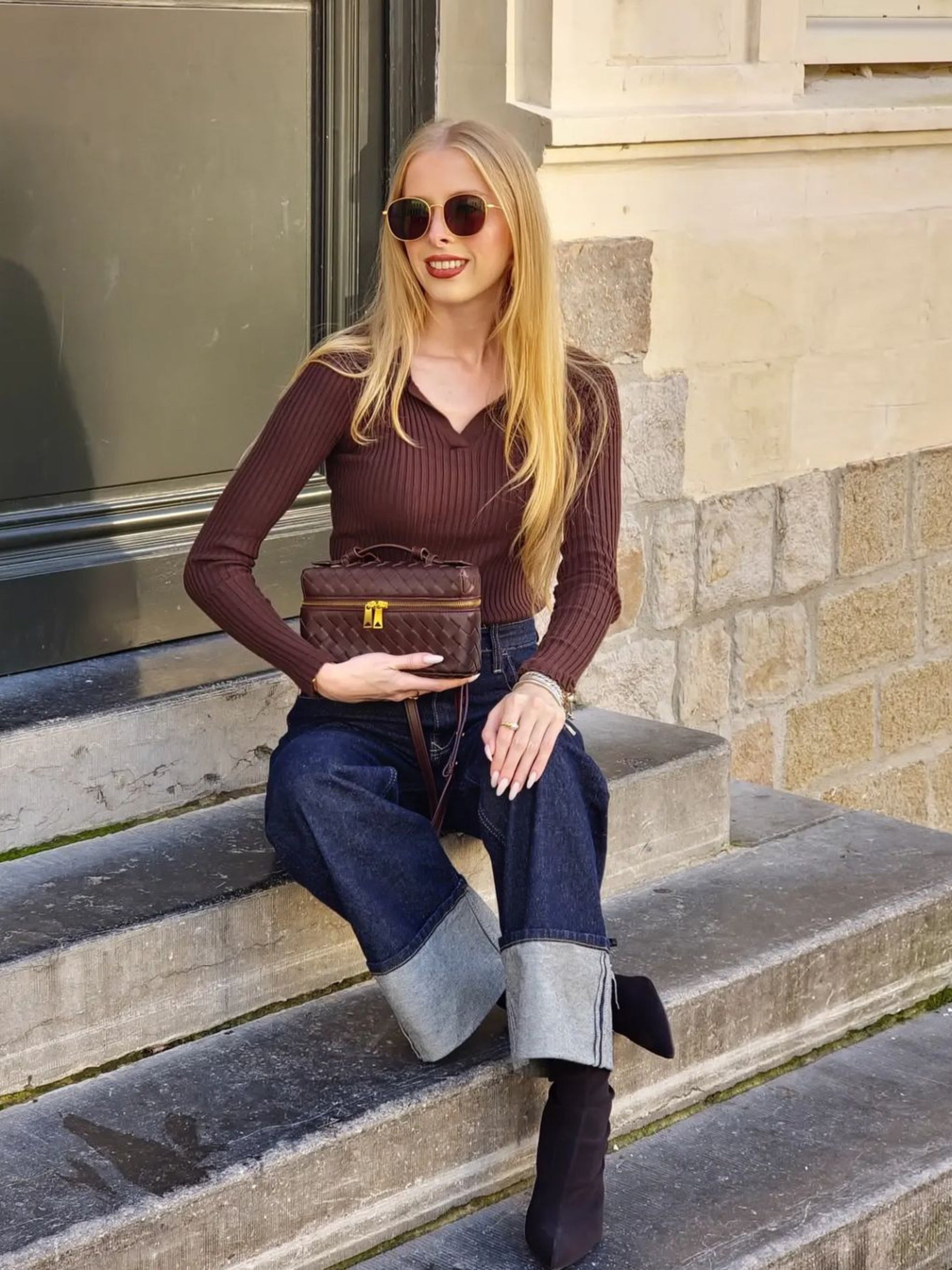 JULIETTE™ – STRUKTURERET FLETTET TASKE MED GLANS