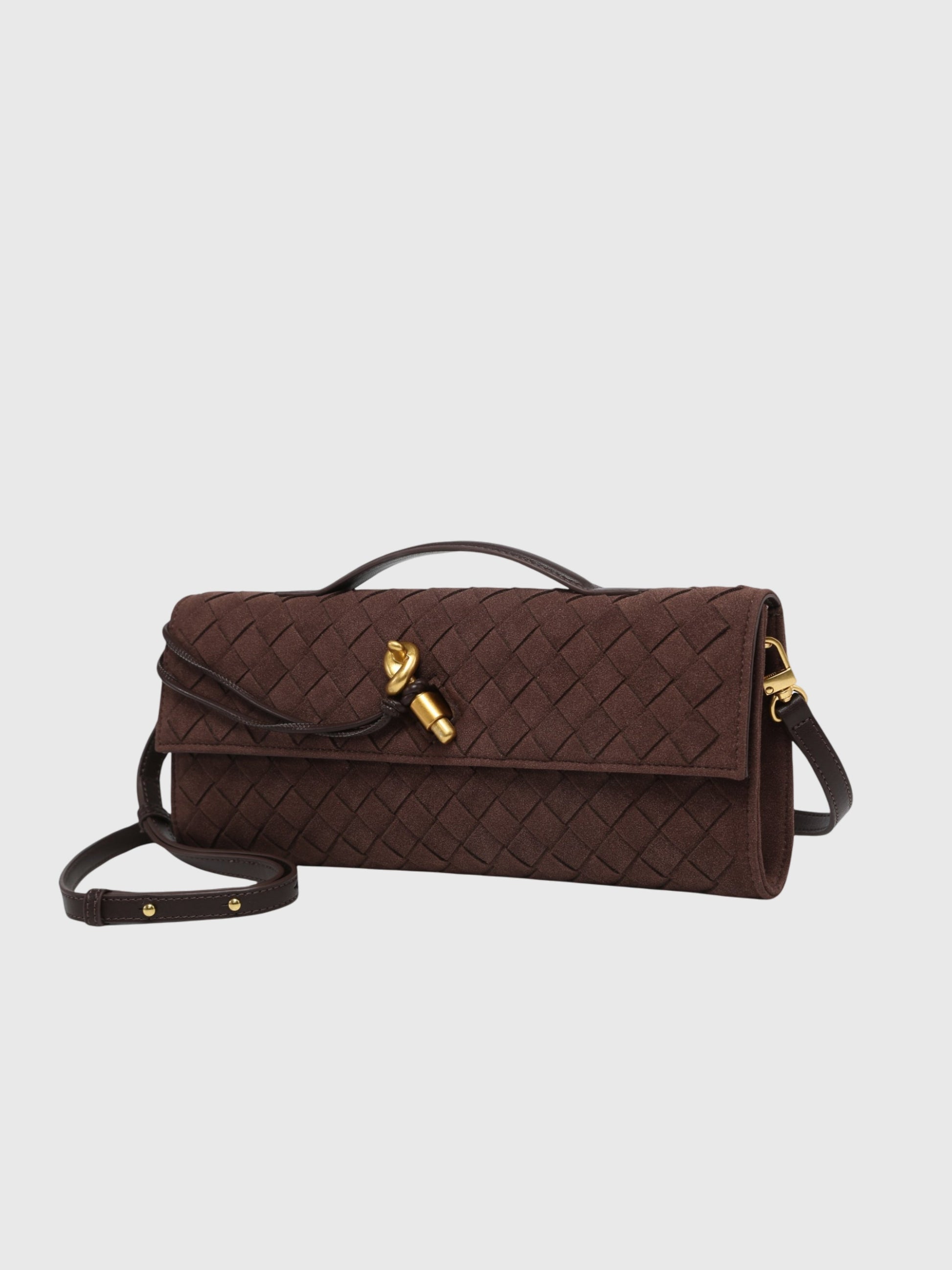 CHERRY™ – LUKSUS FLETTET SUEDE-CLUTCH