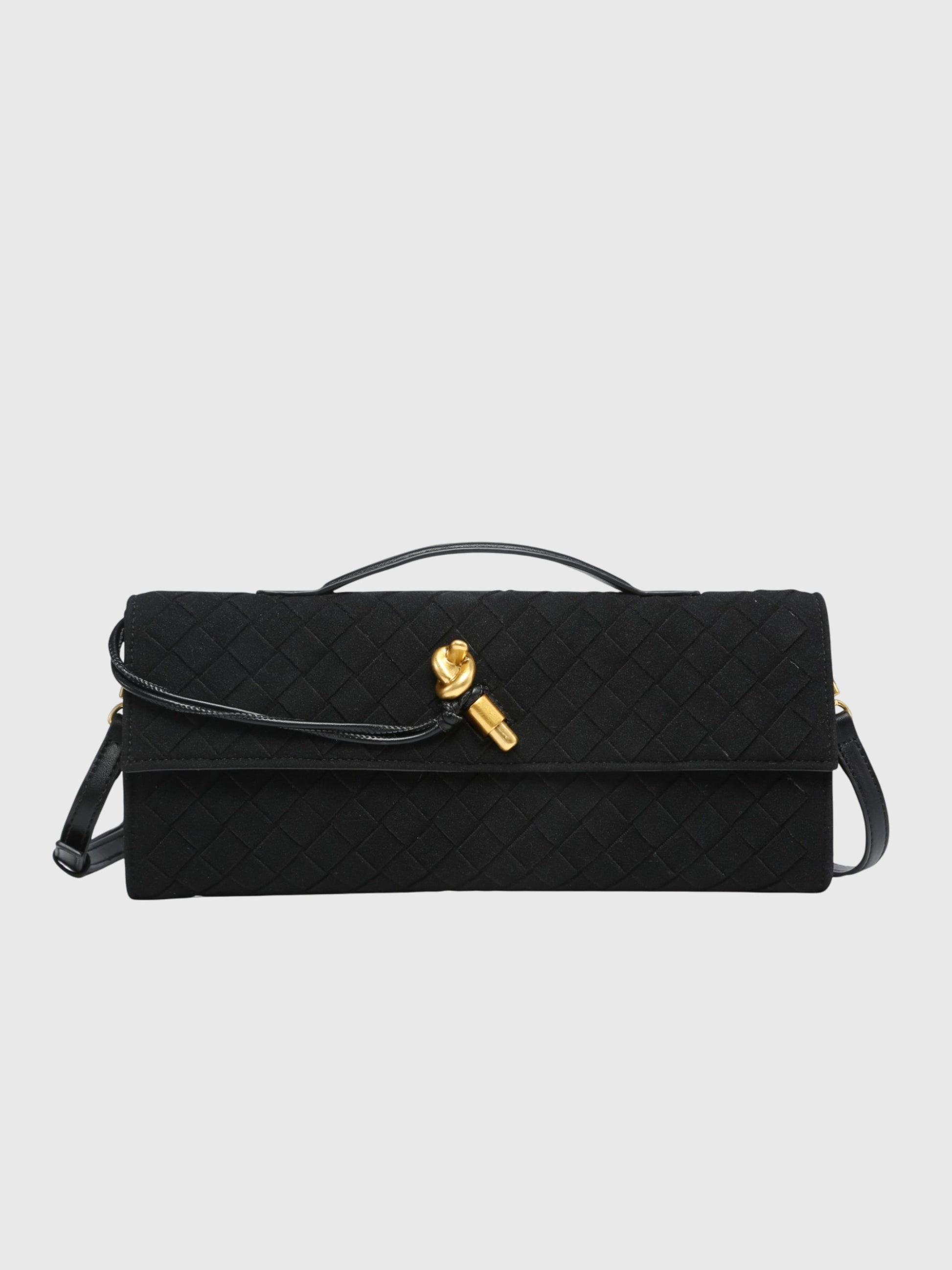 CHERRY™ – LUKSUS FLETTET SUEDE-CLUTCH