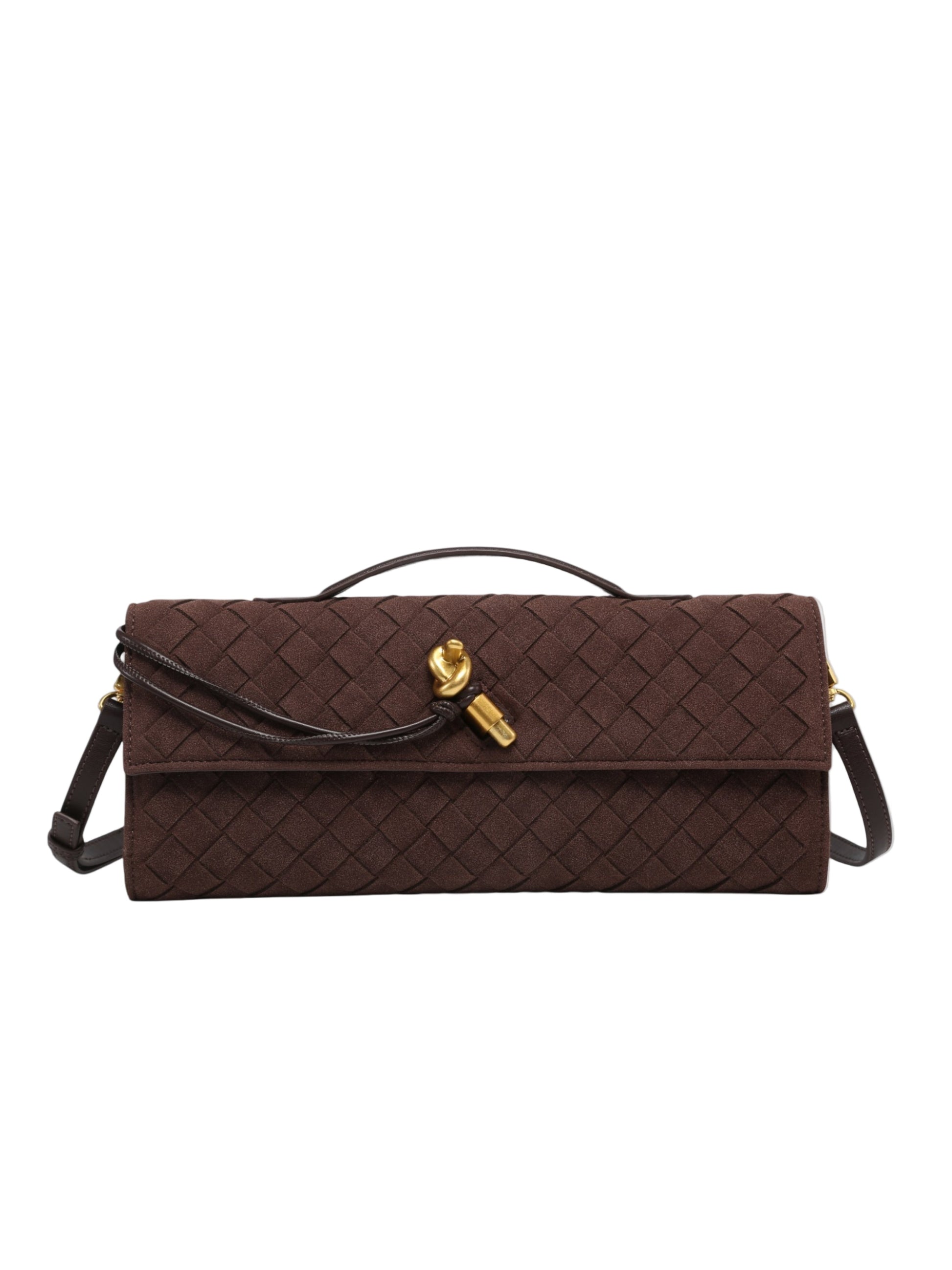 CHERRY™ – LUKSUS FLETTET SUEDE-CLUTCH